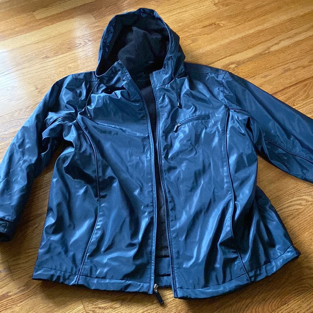 Braetan 1X ladies coat in dark blue with